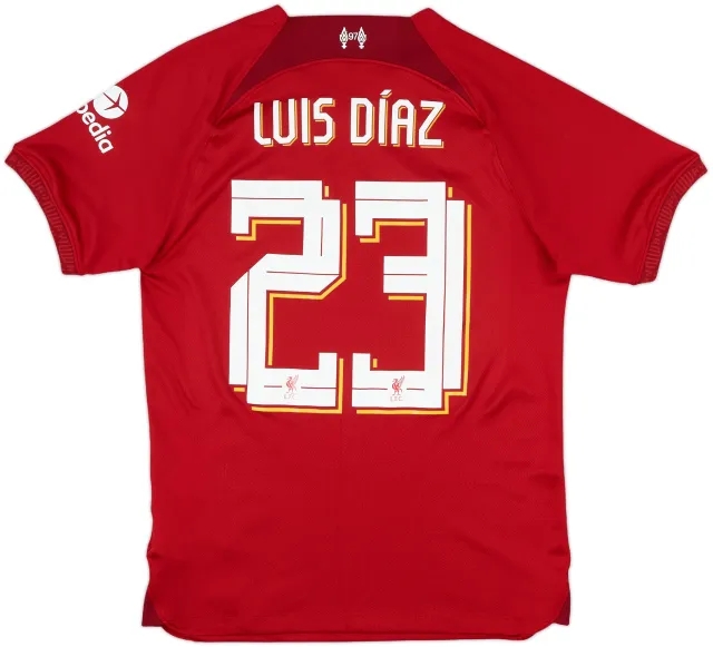 2022-23 Liverpool Home Shirt Luis Diaz #23 - 9/10 - (S)