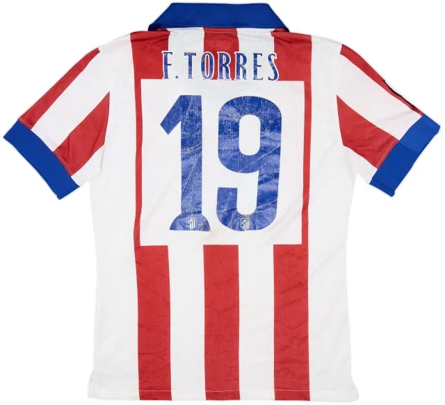 2014-15 Atletico Madrid Authentic Home Shirt Torres #19 - 5/10 - (S)