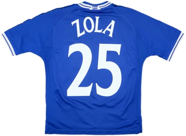 1999-01 Chelsea Home Shirt Zola #25 - 9/10 - (Y)