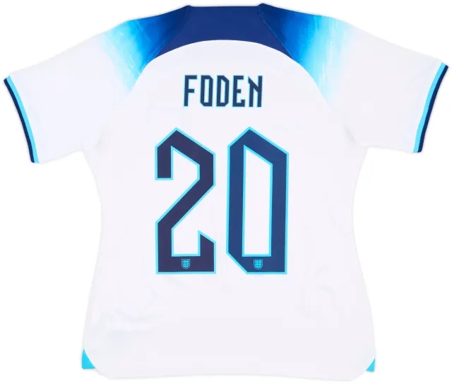 2022-23 England Home Shirt Foden #20 - 10/10 - (Women's M)