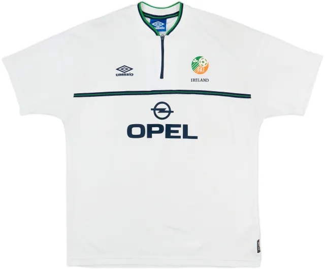 2000-02 Ireland Umbro 1/4 Zip Polo Shirt - 6/10 - (XL)