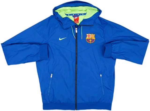 2017-18 Barcelona Nike Hooded Track Jacket - 8/10 - (M)