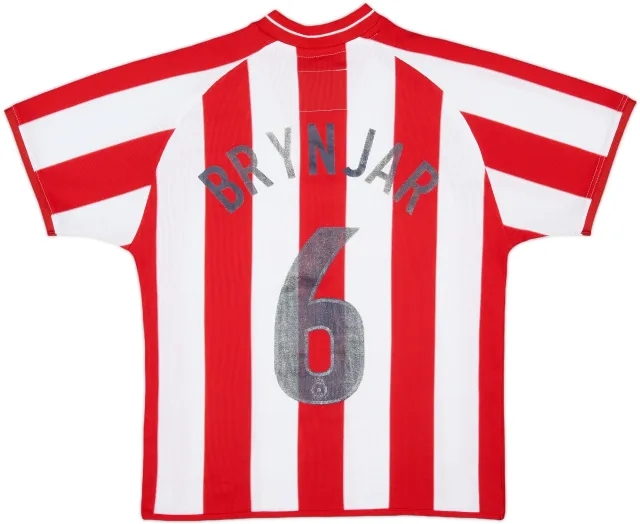 2001-03 Stoke City Home Shirt Brynjar #6 - 6/10 - (M.Boys)