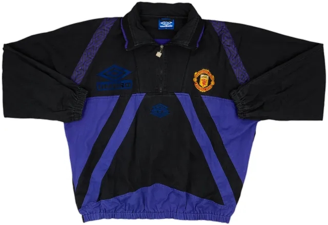 1995-96 Manchester United Umbro Drill Top - 7/10 - (XL)