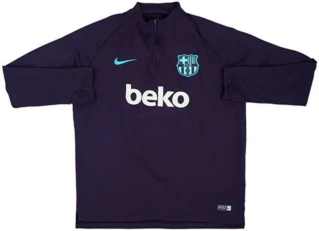 2019-20 Barcelona Nike 1/4 Zip Drill Top - 5/10 - (L)