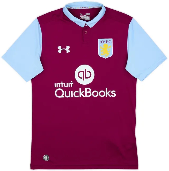 2016-17 Aston Villa Home Shirt - 10/10 - (M)
