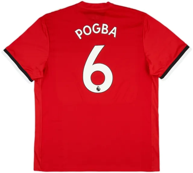 2017-18 Manchester United Authentic Home Shirt Pogba #6 - 10/10 - (XXL)