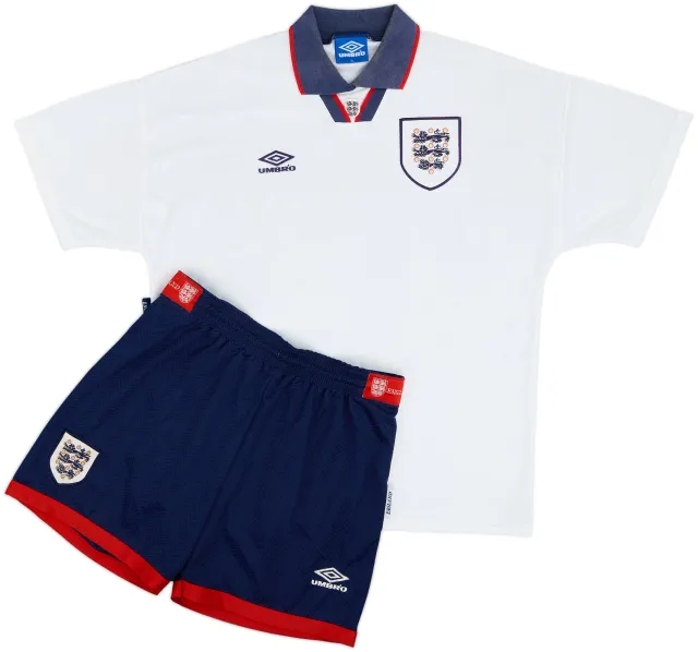 1993-95 England Home Shirt & Shorts - 8/10 - (XL)