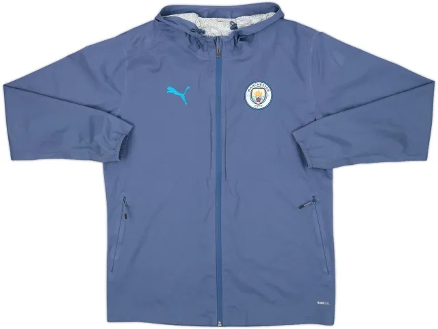 2024-25 Manchester City Puma Hooded Rain Jacket - 10/10 - (L)