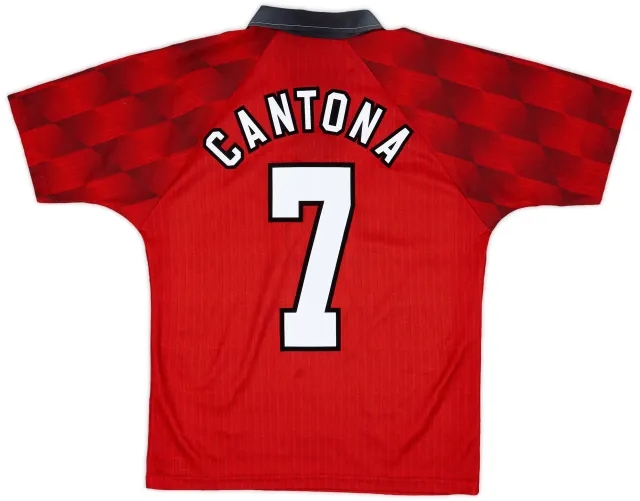 1996-98 Manchester United Home Shirt Cantona #7 - 8/10 - (Y)