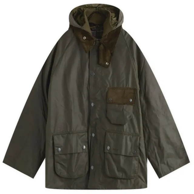 Barbour Men's Barbour Men's Heritage + Modified Solway Wax Jacket Olive