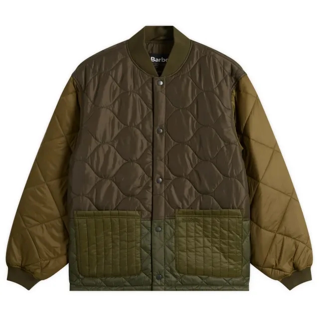 Barbour Men's Barbour Men's Heritage + Cording Quilted Jacket Army Green