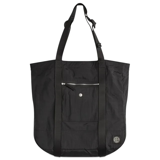 Stone Island Men's Nylon Metal Tote Bag Black