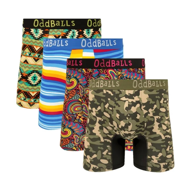 Urban Bundle - Mens Bamboo Boxer Shorts 4 Pack Bundle