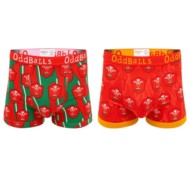Welsh Rugby Union Bundle - Mens Boxer Shorts 2 Pack