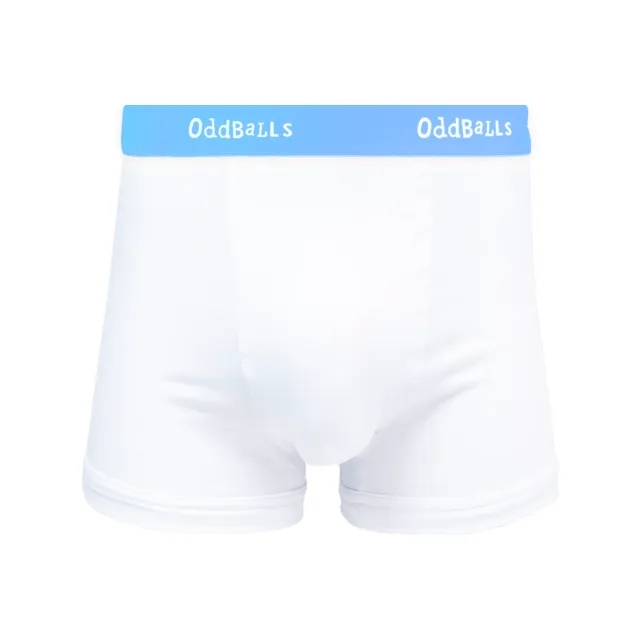 White & Blue - Mens Boxer Shorts