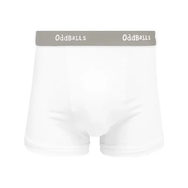 White & Grey - Mens Boxer Shorts