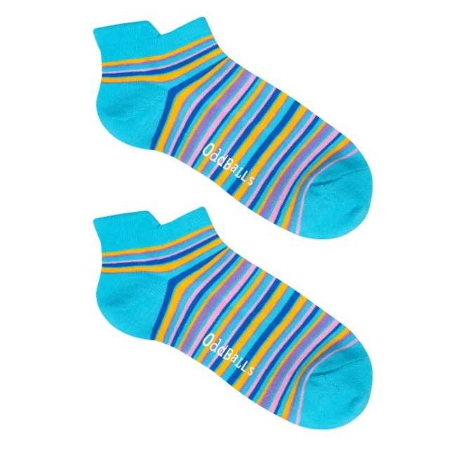 Pastel Stripes - Ankle Trainer Socks