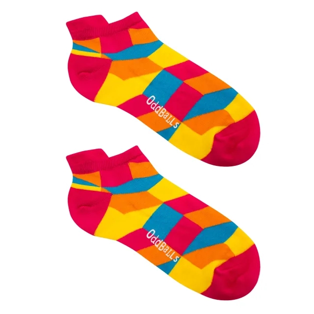 Pink Tetris - Ankle Trainer Socks