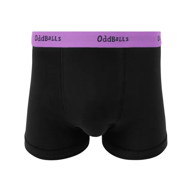 Purple & Black - Mens Boxer Shorts