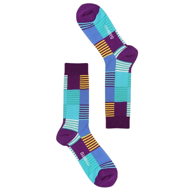 Purple Blocks - Socks