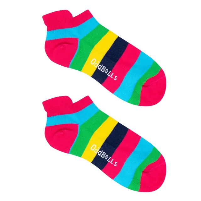 Rosy Stripes - Ankle Trainer Socks