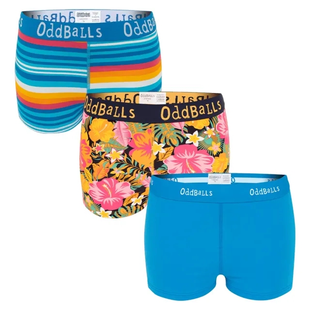 Sunset Bundle - Ladies Boxer Shorts 3 Pack Bundle