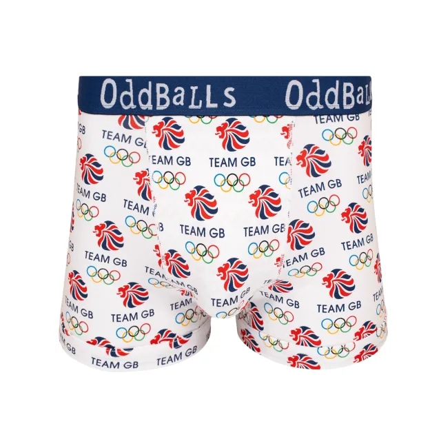 Team GB - White - Mens Boxer Shorts