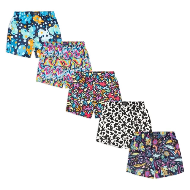 Let Loose Bundle - Mens Loose Fit Boxer Shorts 5 Pack