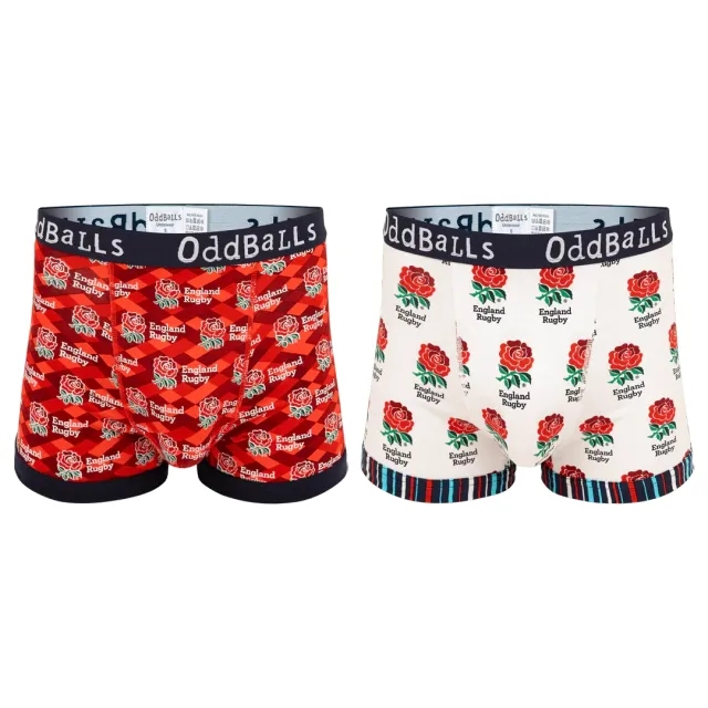 England Rugby Union Bundle - Home & Alternate - Mens Boxer Shorts 2 Pack