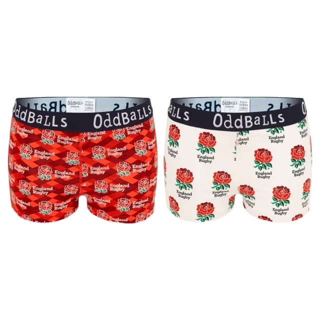 England Rugby Union Bundle - Home & Alternate Bundle - Ladies Boxer Shorts 2 Pack Bundle