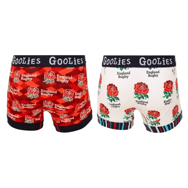 England Rugby Union Bundle - Home & Alternate Bundle - Kids Boxer Shorts 2 Pack Bundle