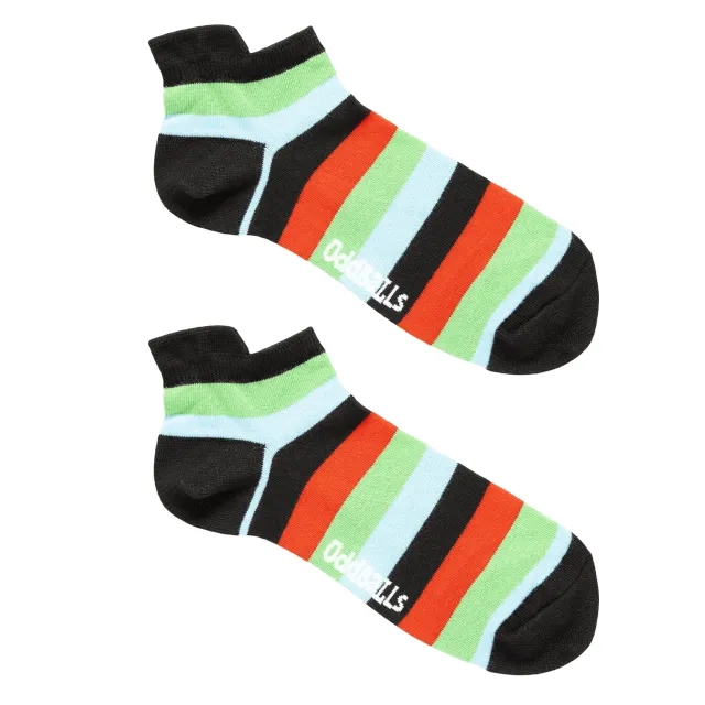 Green Stripes - Ankle Socks