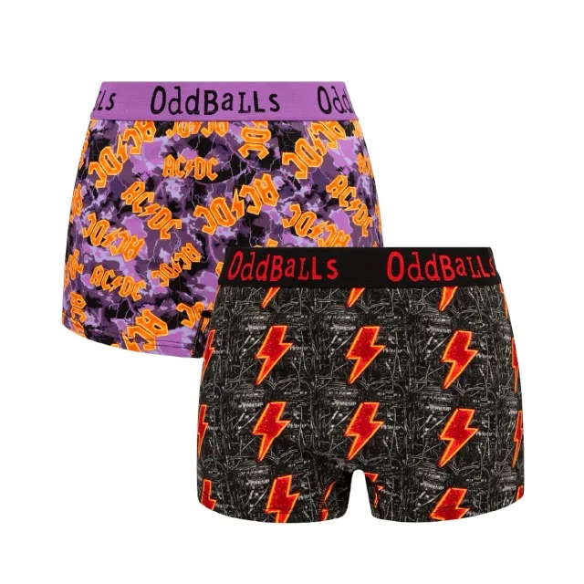 AC/DC Bundle - Ladies Boxer Shorts 2 Pack Bundle