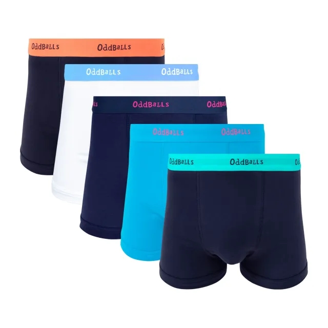 Blue Behaviour Bundle - Mens Boxer Shorts 5 Pack