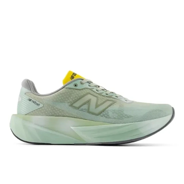 New Balance Men's FuelCell Rebel v5 in Green/Orange Synthetic