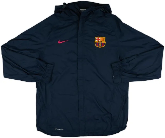 2010-11 Barcelona Nike Hooded Rain Jacket - 8/10 - (M)