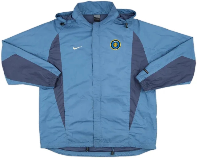2001-02 Inter Milan Nike Hooded Rain Jacket - 9/10 - (L)