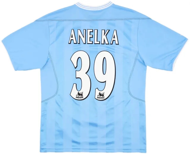 2003-04 Manchester City Home Shirt Anelka #39 - 9/10 - (M)