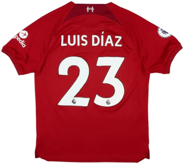 2022-23 Liverpool Home Shirt Luis Diaz #23 - 9/10 - (M)