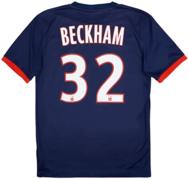 2013-14 Paris Saint-Germain Home Shirt Beckham #32 - 7/10 - (S)