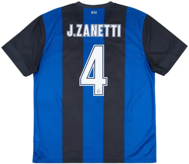 2012-13 Inter Milan Home Shirt J. Zanetti #4 - 7/10 - (XL)