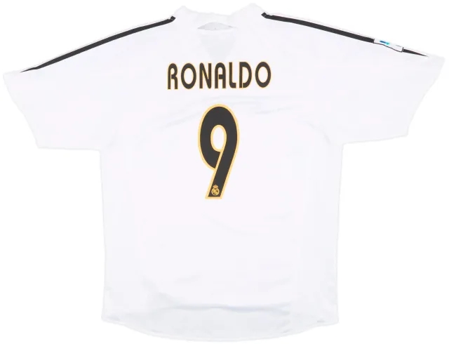 2004-05 Real Madrid Home Shirt Ronaldo #9 - 7/10 - (L)