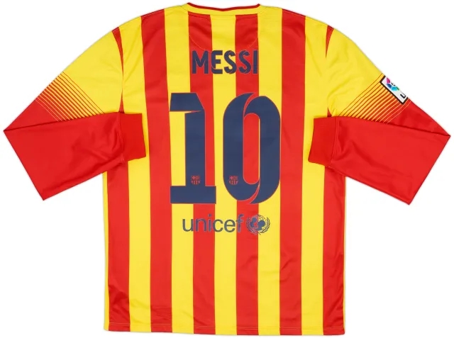 2013-15 Barcelona Away L/S Shirt Messi #10 - 7/10 - (L)