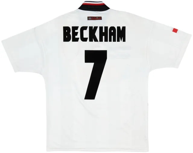 1997-99 Manchester United Away Shirt Beckham #7 - 8/10 - (M)