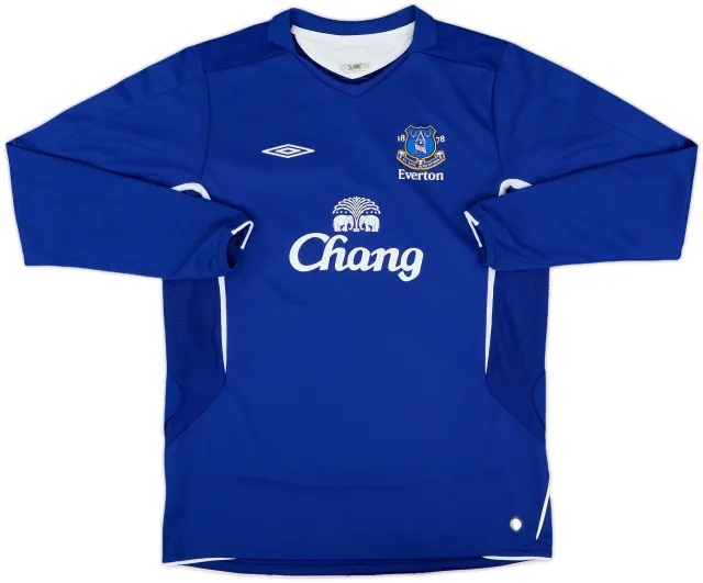 2005-06 Everton Home L/S Shirt - 9/10 - (XL.Boys)