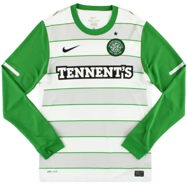 2011-12 Celtic Nike Away Shirt L/S M - Celtic / Excellent 