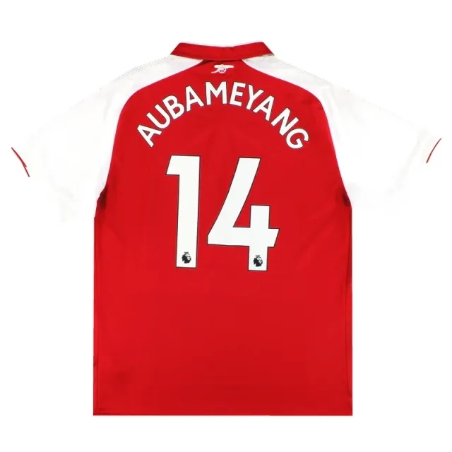 2017-18 Arsenal Puma Home Shirt Aubameyang #14 XL - Arsenal / Excellent 
