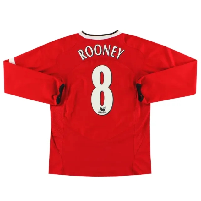2004-06 Manchester United Nike Home Shirt Rooney #8 L/S XL.Boys - Manchester United / Excellent 