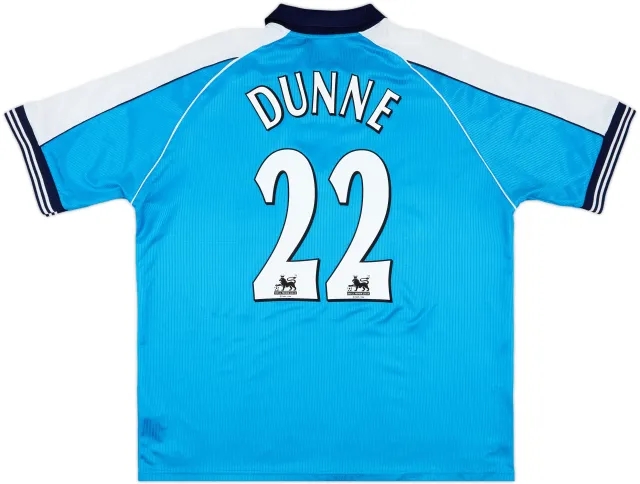 1999-01 Manchester City Home Shirt Dunne #22 - 8/10 - (XL)